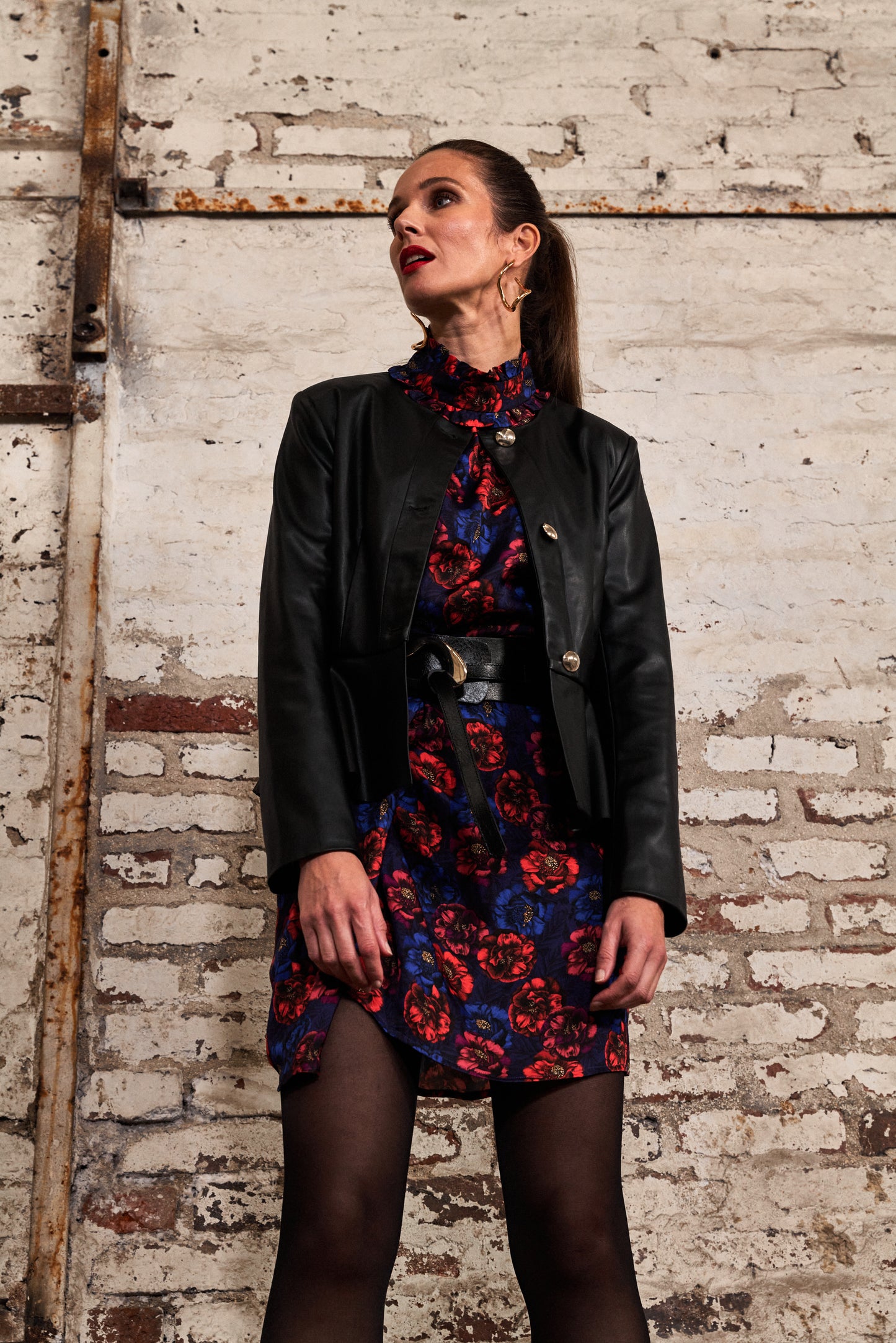 Robe Courte en viscose écologique - Fleurie